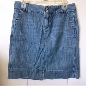 NWOT GAP Denim Pencil Skirt Light Blue Wash